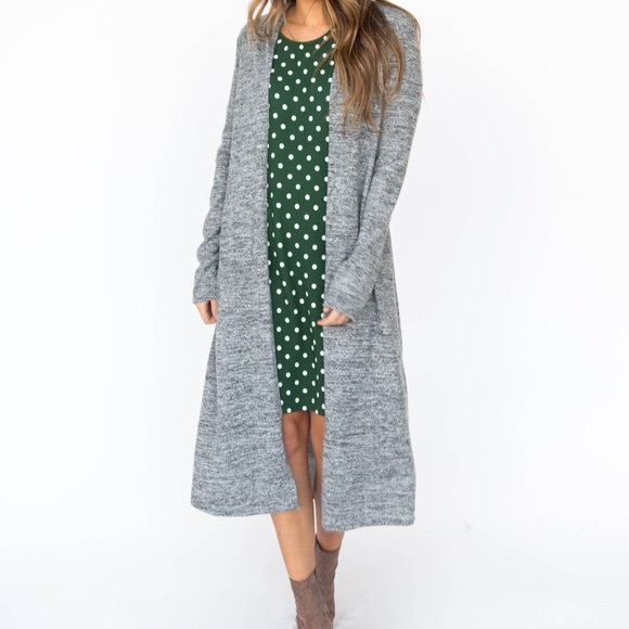Agnes & Dora Sweaters - Heather Grey Brushed Duster Agnes & Dora XXS